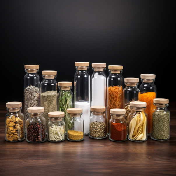 NEX 24 Glass Spice Jars Bottles, 4 oz Spice Containers Set